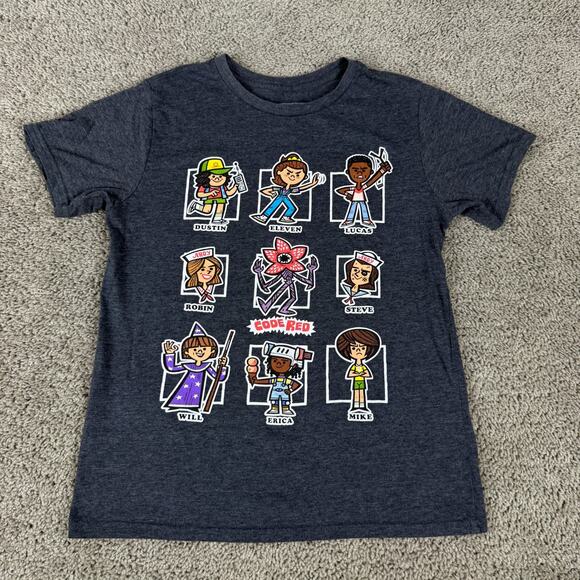 Stranger Things Other - Stranger Things Shirt Girls XL Gray Cast Dustin Demogorgon Code Red Horror